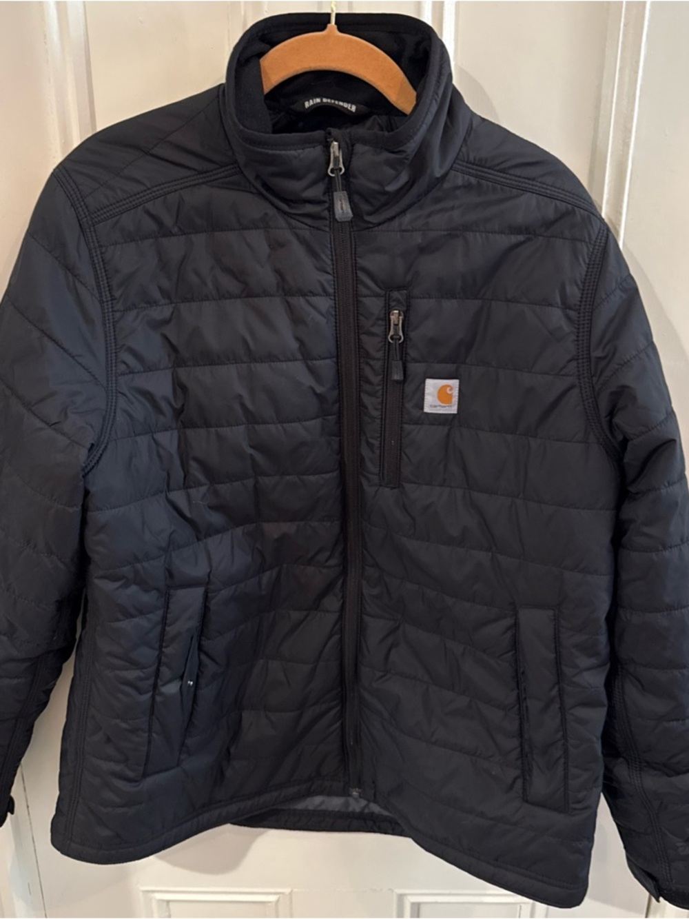 Carhartt Rain Defender  Black Relaxed Fit Quilted Jacket